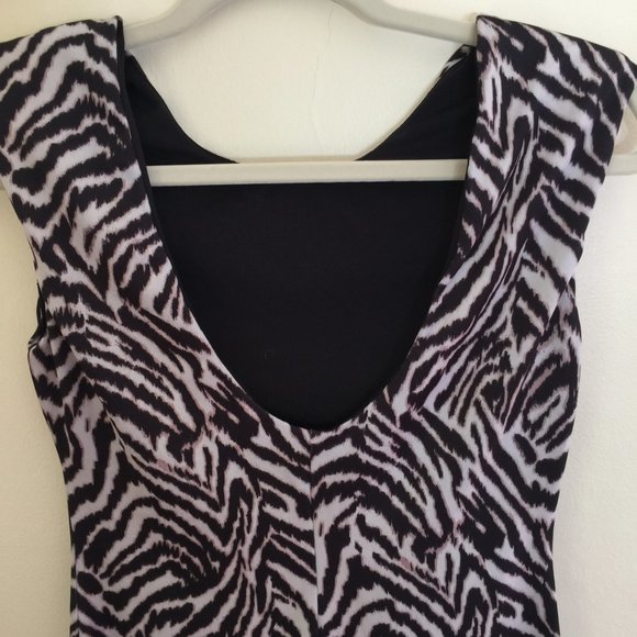 H&M Zebra Mini Dress Size Small - Picture 3 of 5